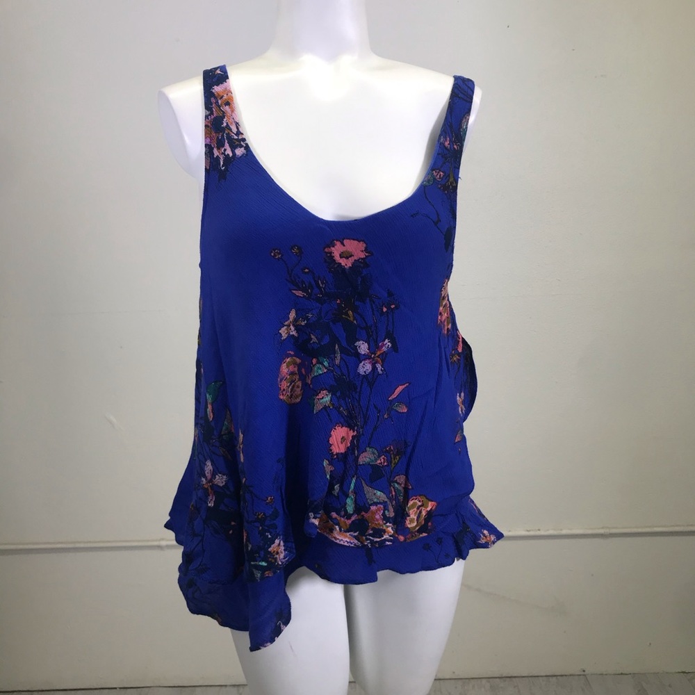 Free People V-Neck Floral-Print Tank Top